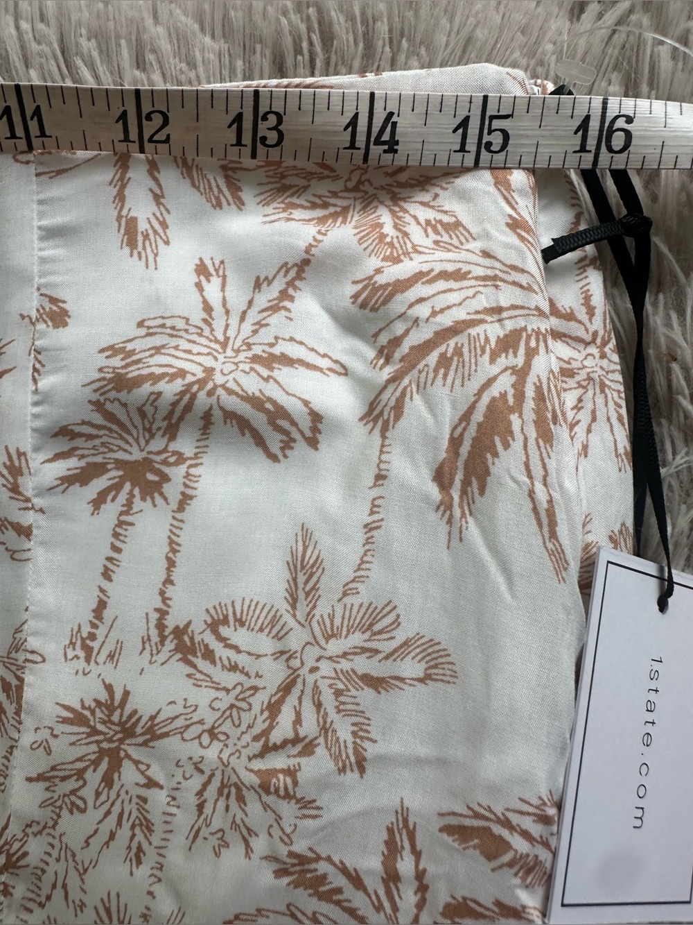 1.STATE Palm Print Tiered Ruffle Mini Skirt Medium Resort Vacation NWT - Picture 7 of 10